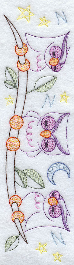 Sleepy Owls Spray 1 - Facing Left