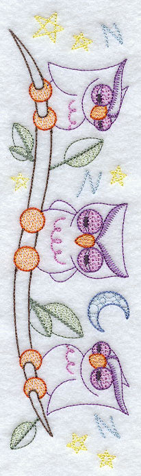 Sleepy Owls Spray 1 - Facing Left