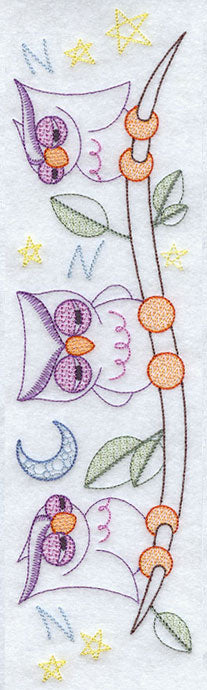 Sleepy Owls Spray 1 - Facing Right