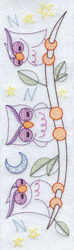 Sleepy Owls Spray 1 - Facing Right