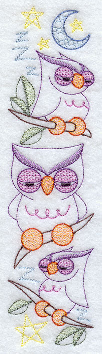 Sleepy Owls Spray 2 - Facing Right