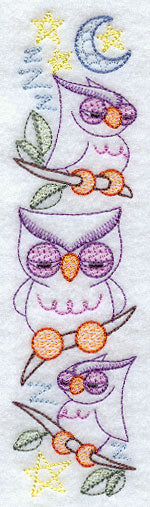 Sleepy Owls Spray 2 - Facing Right