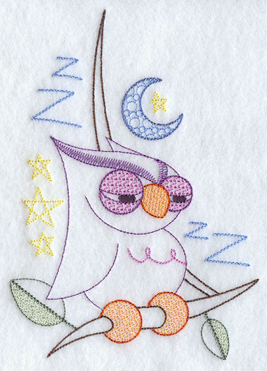 Sleepy Owl Corner - Facing Right