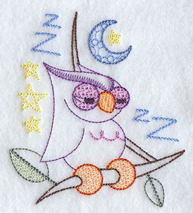 Sleepy Owl Corner - Facing Right