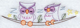 Sleepy Owl Border - Facing Right