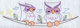 Sleepy Owl Border - Facing Left