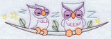 Sleepy Owl Border - Facing Left