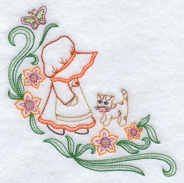 Sweet Dreams Sunbonnet Sue Corner - Facing Right