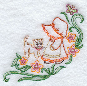 Sweet Dreams Sunbonnet Sue Corner - Facing Left