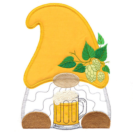 Hoppy Beer Day Gnome (Heirloom Applique)