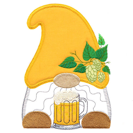 Hoppy Beer Day Gnome (Heirloom Applique)