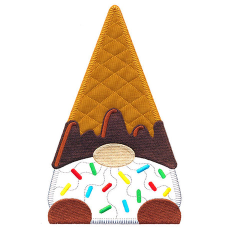 Scrumptious Ice Cream Gnome (Heirloom Applique)