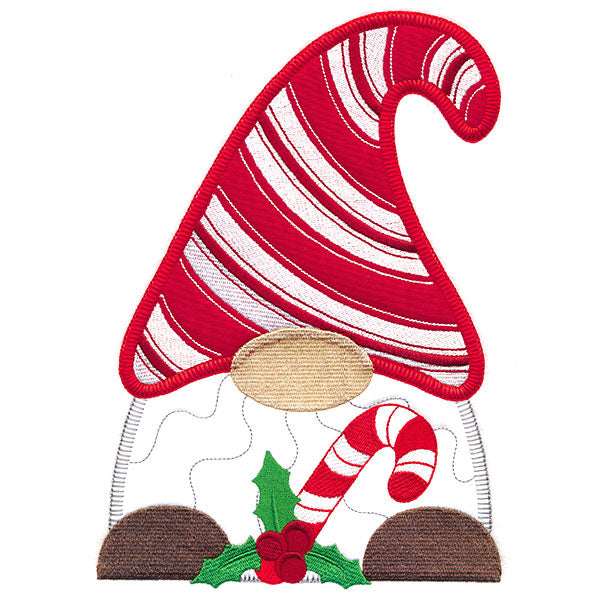 Candy Cane Gnome (Heirloom Applique)