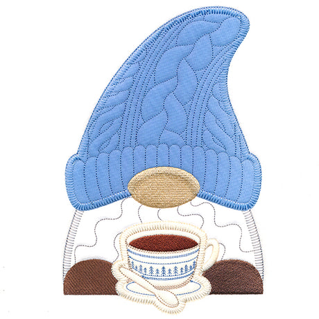 Cozy Coffee Gnome (Heirloom Applique)