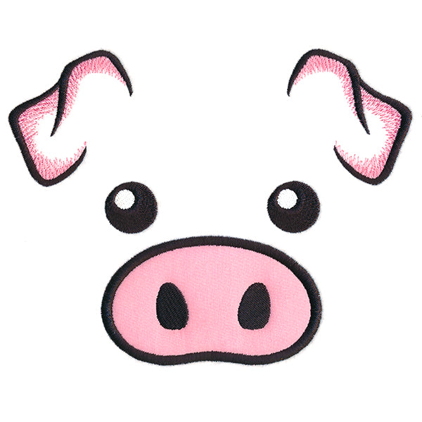 Friendly Pig Face (Applique)