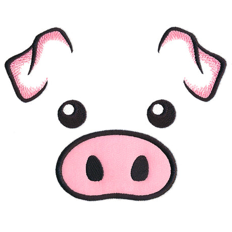 Friendly Pig Face (Applique)