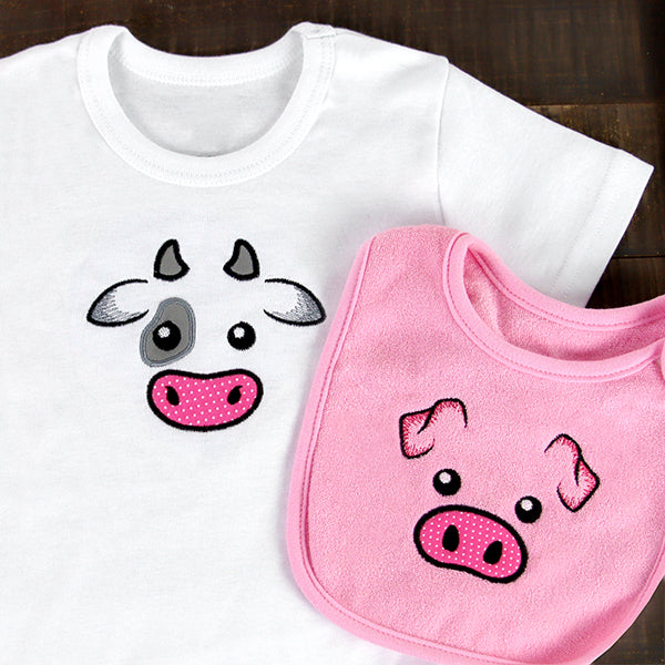 Friendly Pig Face (Applique)