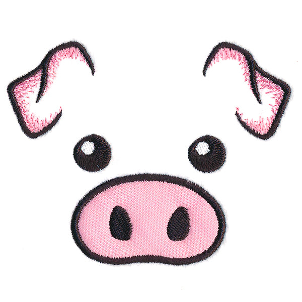 Friendly Pig Face (Applique)