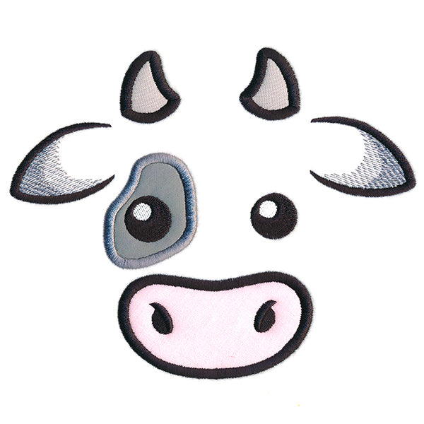 Friendly Cow Face (Applique)