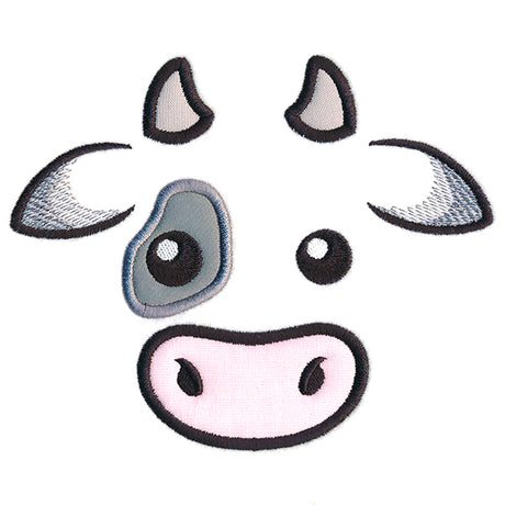 Friendly Cow Face (Applique)