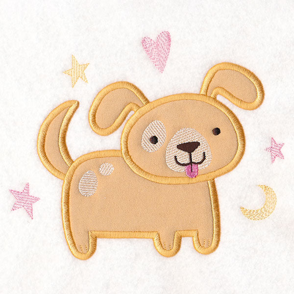 Fluffy Animal Friends - Dog (Applique)
