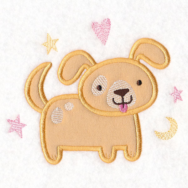 Fluffy Animal Friends - Dog (Applique)