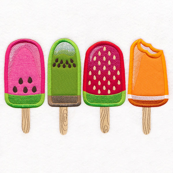 Summer Fruit Popsicles (Applique)
