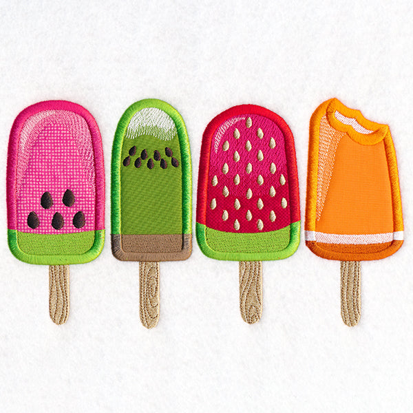 Summer Fruit Popsicles (Applique)