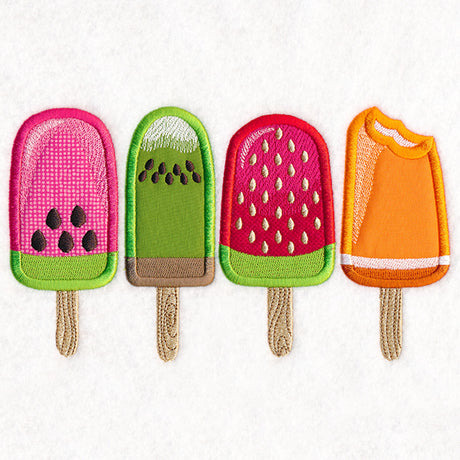 Summer Fruit Popsicles (Applique)