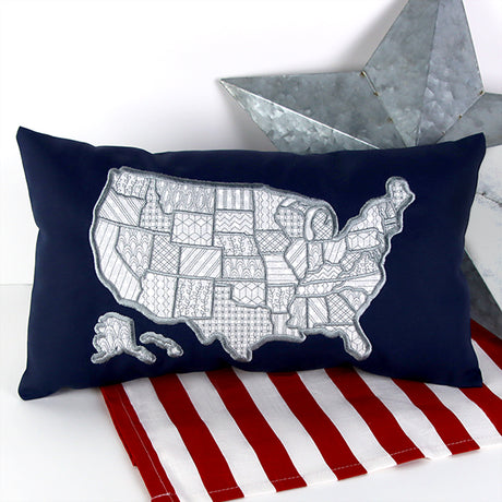 United States of America Map (Applique)