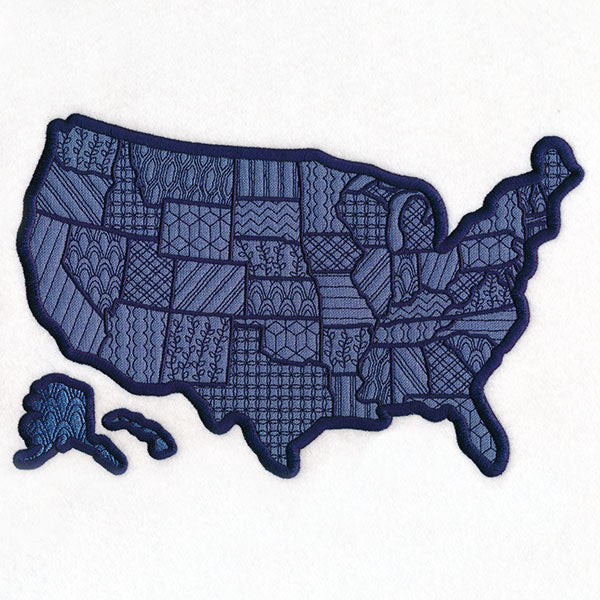 United States of America Map (Applique)