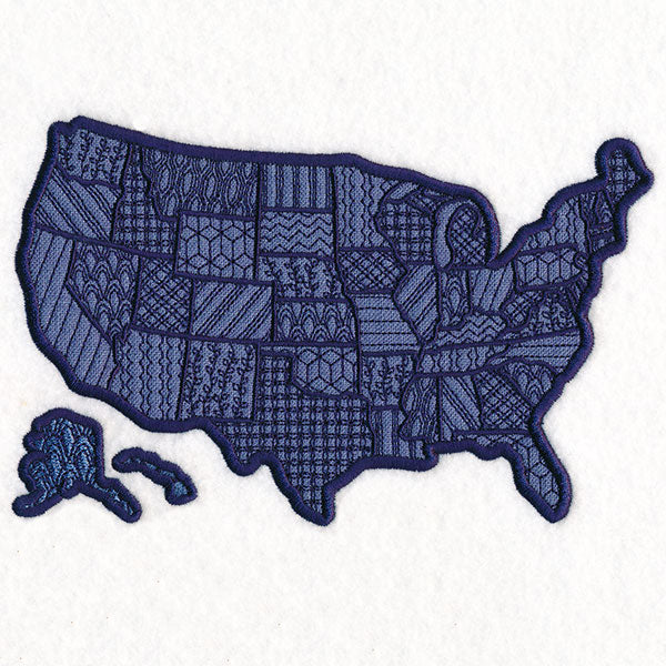 United States of America Map (Applique)
