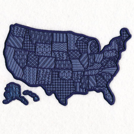 United States of America Map (Applique)