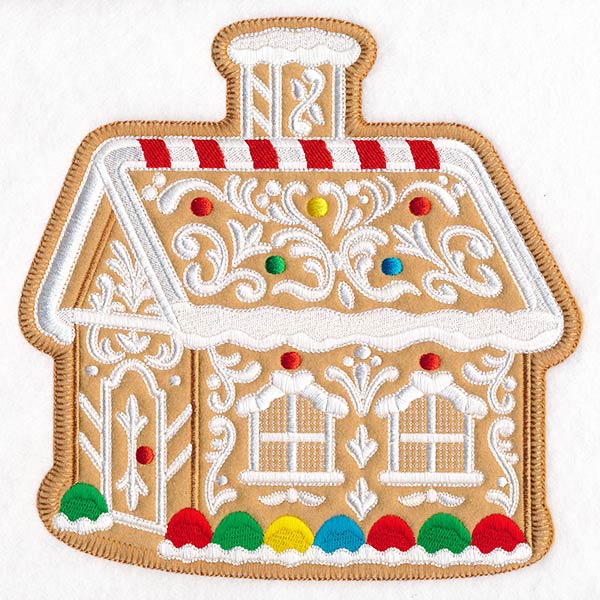 Holly Jolly Gingerbread House (Heirloom Applique)