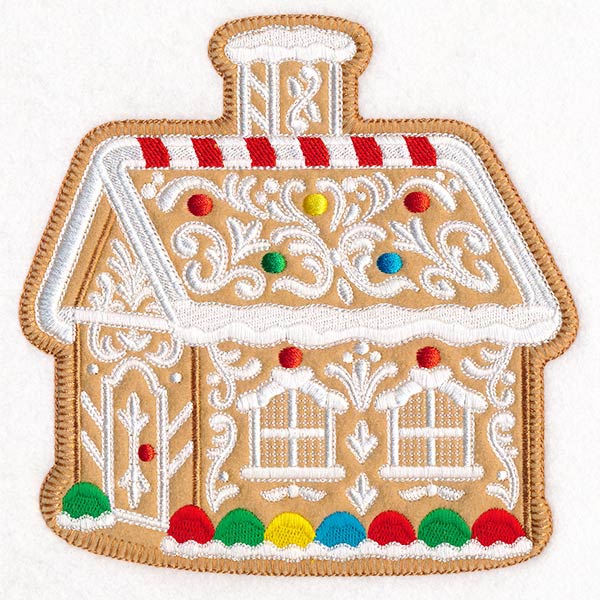 Holly Jolly Gingerbread House (Heirloom Applique)