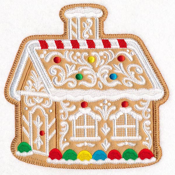 Holly Jolly Gingerbread House (Heirloom Applique)