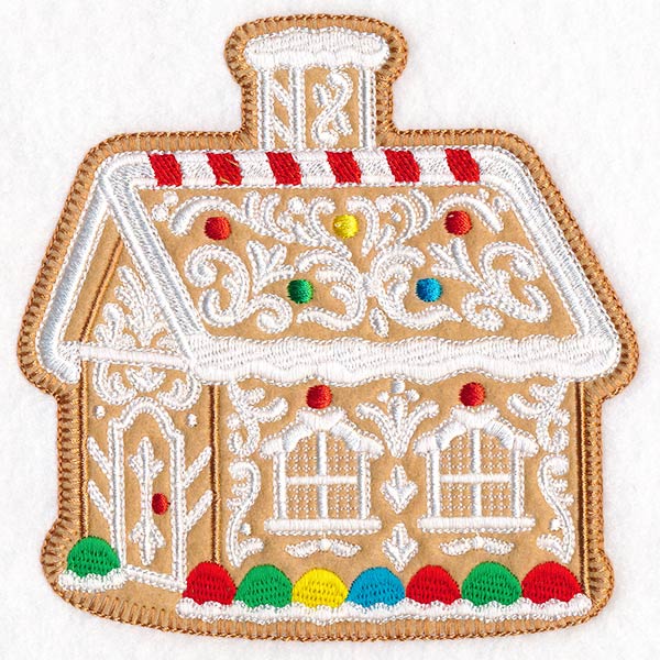 Holly Jolly Gingerbread House (Heirloom Applique)