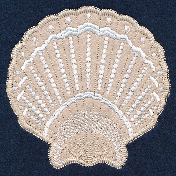 Textured Fan Shell (Heirloom Applique)