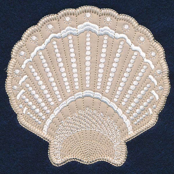 Textured Fan Shell (Heirloom Applique)