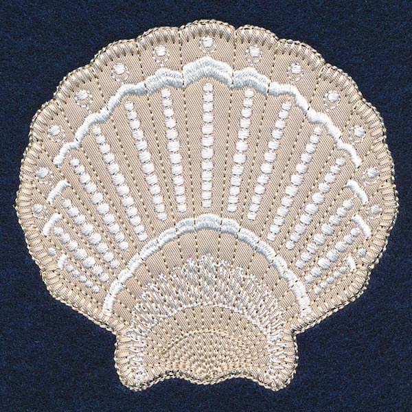 Textured Fan Shell (Heirloom Applique)