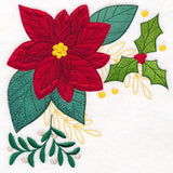 Poinsettia Pillow Corner (Heirloom Applique)