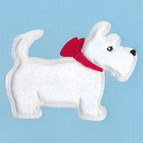 Pawsome Pet Pal - Scotty Dog with Bow (Applique)