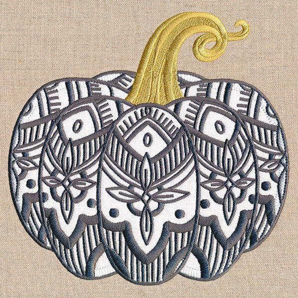 Modern Art Deco Pumpkin (Applique)