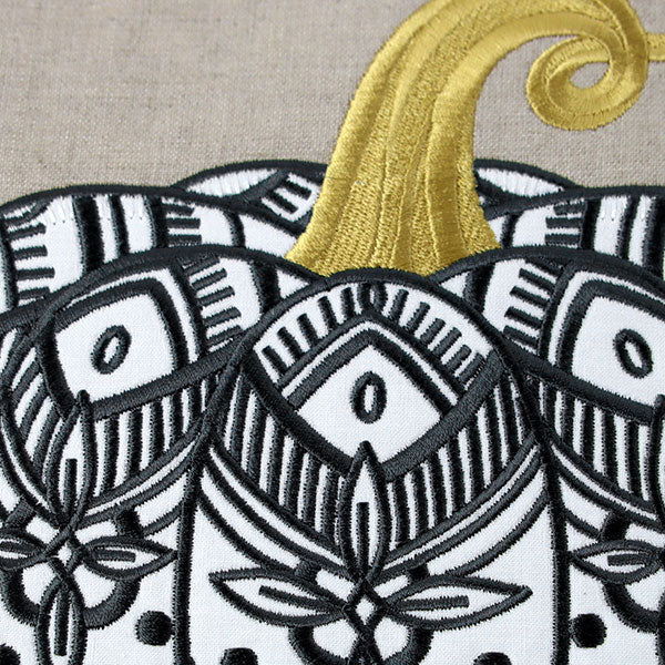 Modern Art Deco Pumpkin (Applique)