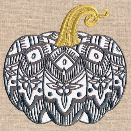 Modern Art Deco Pumpkin (Applique)