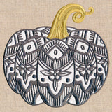 Modern Art Deco Pumpkin (Applique)