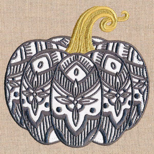 Modern Art Deco Pumpkin (Applique)
