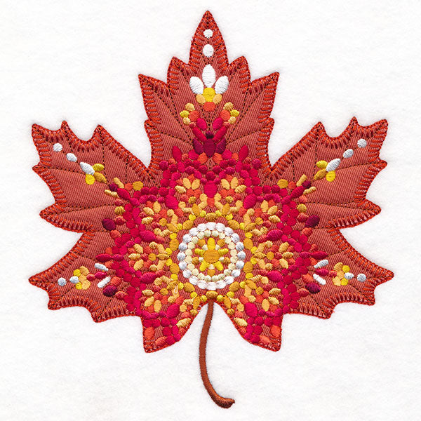 Mandala Maple Leaf in Fall (Heirloom Applique)