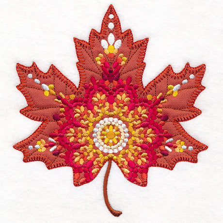 Mandala Maple Leaf in Fall (Heirloom Applique)