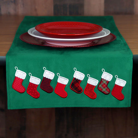 Deck the Halls Christmas Stocking Border (Applique)